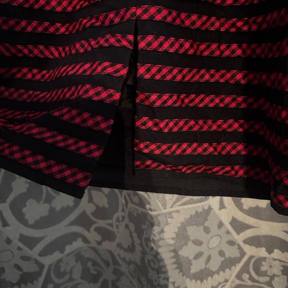 Betsey Johnson Black and Red Plaid Striped Dress - Picture 5 of 5
